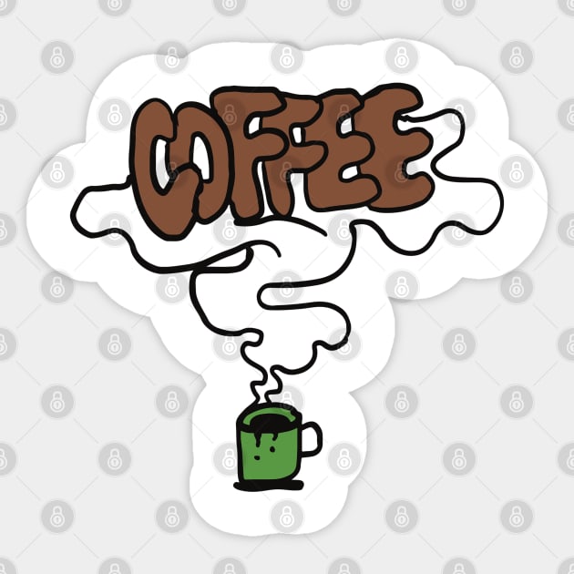 Coffee Mug Sticker by ShirtsShirtsndmoreShirts